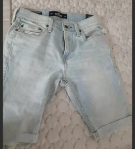 Mens Hollister Skinny Denim Shorts Size 28 - Picture 1 of 6