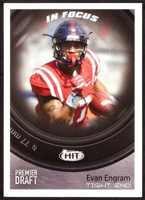 Evan Engram ROOKIE Card: SAGE HIT Premier Draft IN FOCUS 2017 #48 NRMT - Image 1 of 2