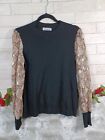 89th + Madison M knit top with snake gold foil accents on sleeves Lightweight