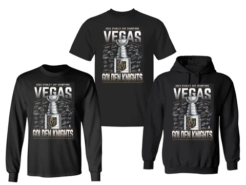 Vegas Golden Knights 2023 Stanley Cup Champions Celebration T-Shirt - Black #4 Cover