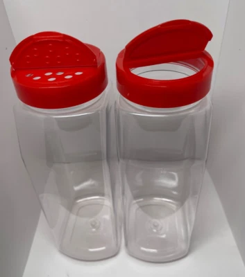 SKYWAY PRODUCTS NEW Skyway Large 32 OZ Plastic Spice Bottles Jars Seasoning Containers- Set of 2