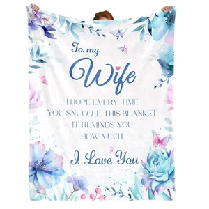 Blanket Gifts for WifeCool Wife Birthday Gifts from HusbandChristmas Wife Gif... - Picture 1 of 6