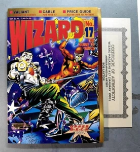 WIZARD MAGAZINE 17 (VF/NM) JAN. 1993 / VALIANT / SIGNED by BOB LAYTON w/COA * - Picture 1 of 7