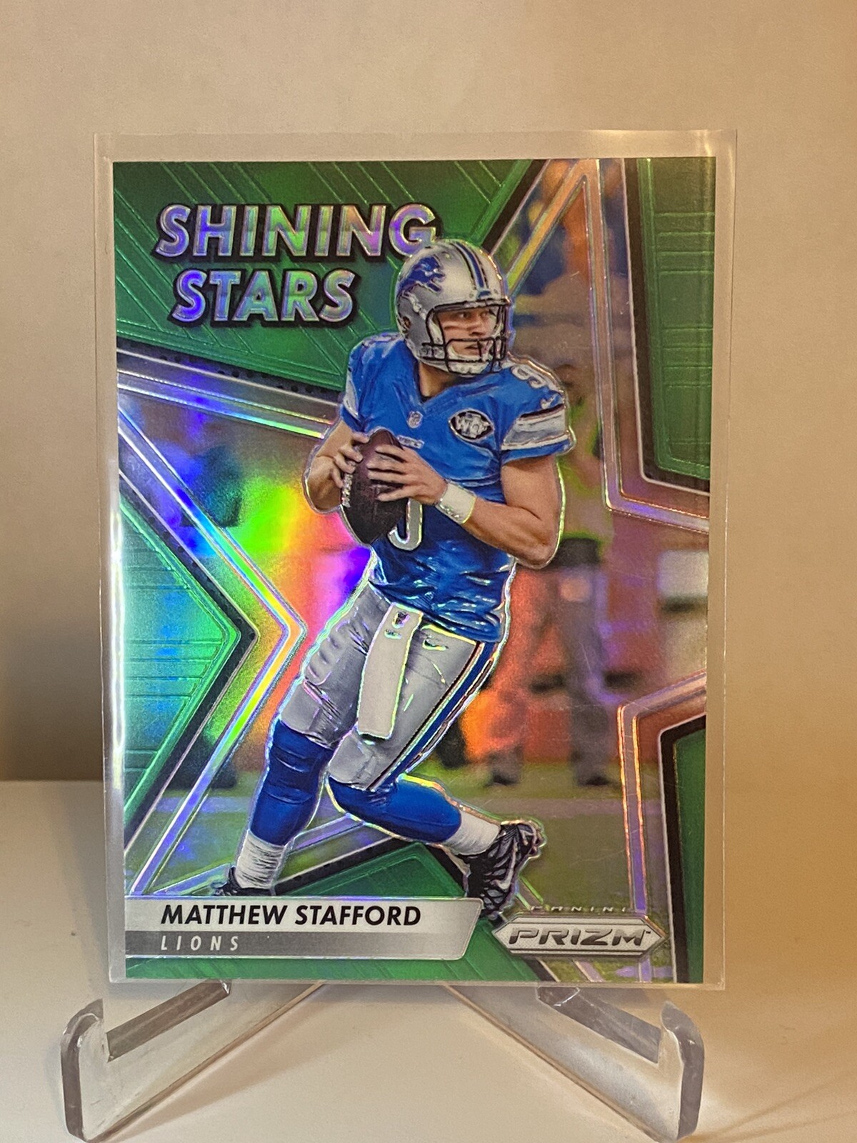 2016 Panini Prizm Matthew Stafford Shining Stars Green Prizm!