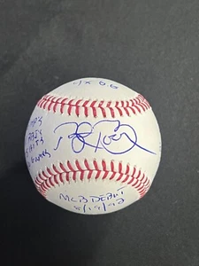 Bret Boone Seattle Mariners Signed Auto MLB Stat Baseball Inscriptions BAS COA - Picture 1 of 7