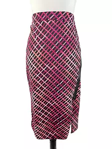 Falda Worthington Talla 16 Rosa Negra Recta Lápiz Rodilla Cremallera Elastizada Carrera - Imagen 1 de 16