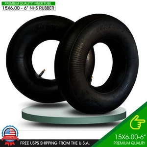 2PCS Tire Inner Tubes Lawn Mower 15X6.00-6 TR13 ATV Go Kart Wagon Quad 15x600x6 - Picture 1 of 5