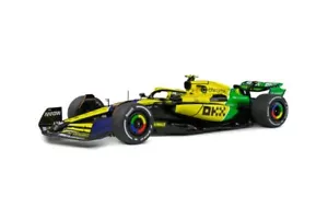 McLaren F1 Team MCL38 #4 Monaco GP 2024 giallo verde Norris modellino auto 1:18 Solido - Foto 1 di 9
