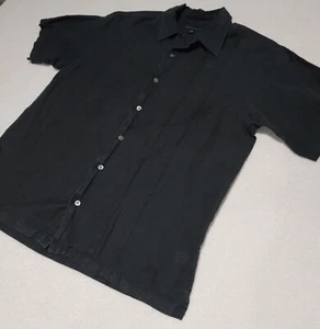 Banana Republic 65 % lino 35 % algodón negro abotonado para mujer talla M usado - Imagen 1 de 4