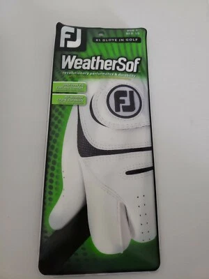 FootJoy WeatherSof Golf Gloves Men's Medium Large Regular, Worn on Left Hand NEW