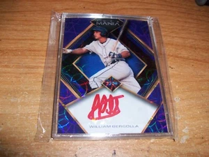 2023 Baseball Wild Card Mania Purple Kaleidoscope William Bergolla Auto Card /8 - Bild 1 von 3