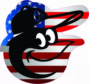 Decalcomanie casco baseball bandiera Baltimore Orioles - Foto 1 di 1