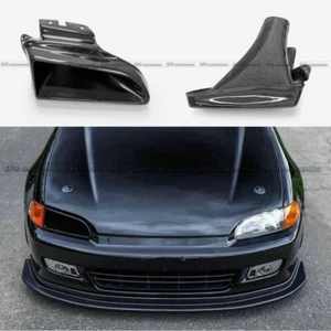 For Honda 92-95 EG Civic Front Headlight Vent Air Duct Cover RHS Carbon Fiber - Picture 1 of 14
