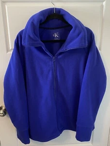 Calvin Klein Zippered Fleece Jacket, Women’s Size XXL. Blue / Purple - Picture 1 of 5