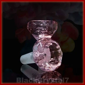 2,5 Zoll handgefertigte rosa Diamant Schieber 14 mm Tabak Rauchen Schüssel Glas Rohre - USA - Bild 1 von 4