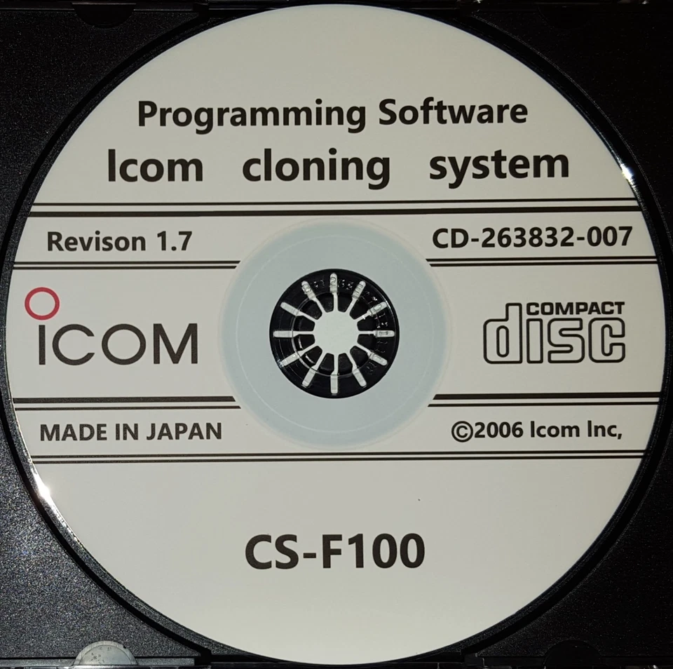 Icom CS-F100 Software di programmazione R. 1.7 per IC-F110/F111/F121/-F210/-F211/-F221 - Immagine 1 di 1