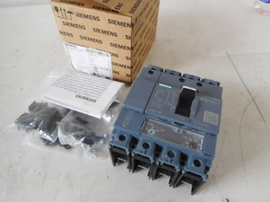 SIEMENS -- 4 POLE CIRCUIT BREAKER 160amps TM240 Trip Unit -- 3VA1116-6GF42-0AA0 - Picture 1 of 8