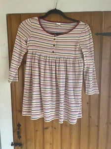 Gymboree vintage girl's dress size 7 Colorful Stripes With Buttons 100% Cotton - Picture 1 of 8