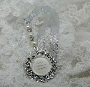 Personalised Initial Letter Heart Bouquet Charm Wedding Bridesmaid Flowergirl - Picture 1 of 9