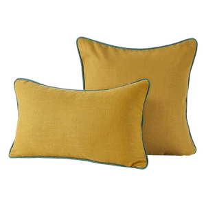 Juego de 2 cojines de sofá con relleno modelo Line con funda de cojín de lino cojines decorativos - Imagen 1 de 6