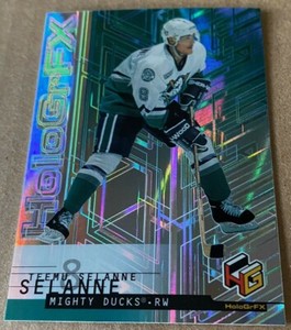 TEEMU SELANNE HOF 1999-00 UD HoloGrFX Card #1 NM-MT Condition