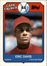 1989 Topps Cap'n Crunch Baseball Card #13 Eric Davis
