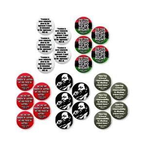 25 Pack - Celebrating Dr. Martin Luther King Jr Day Pinback Buttons - - Picture 1 of 2