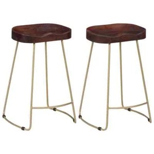 Gavin Bar Stools 2 pcs Solid Mango Wood vidaXL - Picture 1 of 11