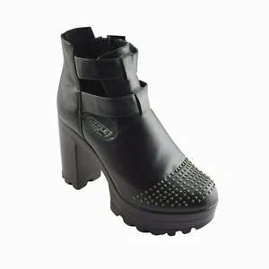 Truffle Mist 2 Black Pu Damen Stiefeletten Plateau Vegan Boots Moden - Bild 1 von 7