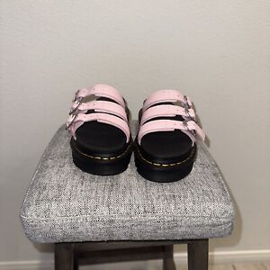 Dr. Martens Docs Blaire Slide Sandals girls Size 5 platfrom Sandals Black Pink