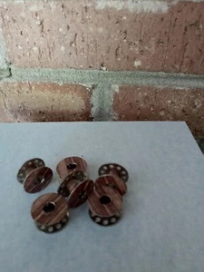 #1078 M&B HO Scale Real Empty Metal Spools That Looks Like Wood (6 Per Pack) - Picture 1 of 5
