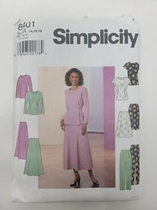 Simplicity 8401 Misses Top Skirt Pants Sewing Pattern sz 14 16 18 - Picture 1 of 2