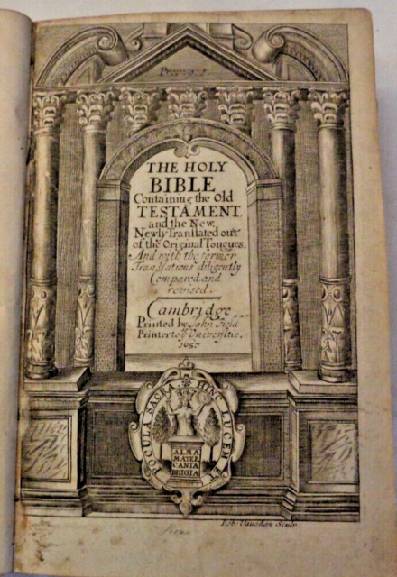 1677 Quarto John Hayes King James Bible Ruled-red with 205 Extra Illus –  E.T. Rare Books