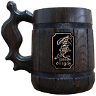 Green Dragon Beer Mug, 22 Oz, Lord Beer Stein, Personalized Wooden Beer Tankard,