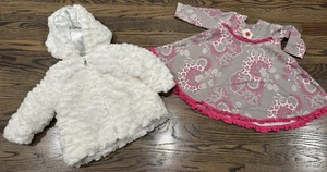 Vestido y abrigo infantil niña talla 12 meses - Imagen 1 de 4