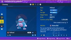 Pokemon Scharlachrot und Violett PSV - Shiny 6IV Politoed - Bild 1 von 3