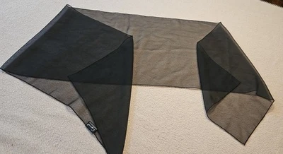 Mantón/envoltura negro transparente - Cejon Accessories, Inc. - 62" x 13,5" Foto 1 de 4