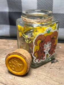Jar Of Many Things: Horned Brunette _ Dice Trinkets Jar, Acrylic Dice, D&D - Picture 1 of 4