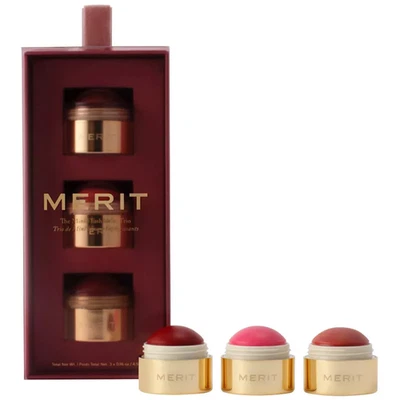 HOT SALE | MERIT Mini Flush Blush Balm Trio – Limited Edition Cream Blush Set - Image 1 of 4