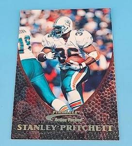 Tarjeta de fútbol americano Pinnacle Stanley Pritchett #92 1997 llena de acción de los Miami Dolphins - Imagen 1 de 2