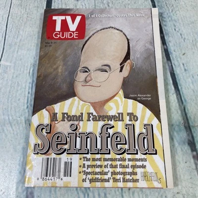 Vintage TV Guide 1998 May 9-15 - Fond Farewell to Seinfeld Jason Alexander Cover - Image 1 of 2