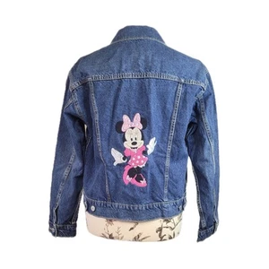 Old Navy Size S Disney Minnie Mouse Personalized Denim Trucker Jacket - Picture 1 of 10