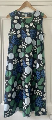 Marimekko X Uniqlo Women’s Green Tori Fruit Print Sleeveless Dress M UK 12 EU 40 - Image 1 of 4