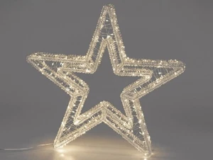 formano Stern stehend 50cm mit 320 LED-Lichtern, aus weissem Metall 6 32 19 7 - Bild 1 von 1