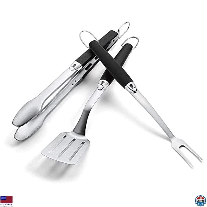 Weber 3-Piece BBQ Tool Set – Essential Grilling Accessories for Perfect Cookouts - Image 1 of 4