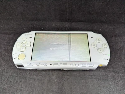 B741 Sony PSP 3000 console Silver Handheld system Japan w/memory JUNK - Image 1 of 4