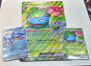 Pokemon Stellar Crown Stamp Jumbo Promo #001/142 Venusaur ex, Blastoise Set of 3 - Picture 1 of 1