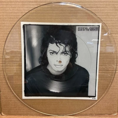 Michael Jackson Man In The Mirror UK Picture Disc UNCUT 7" 12" Single 1988 RARE - Image 1 of 4