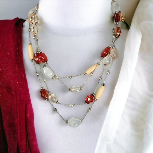 VETEMENTS Collana Premier Designs Austin Perline Lucite Multi Figlia Stazione Drappo Gioiello