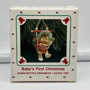 1987 Hallmark Baby's First Christmas Jumper Ornament - FREE SHIPPING - Picture 1 of 4
